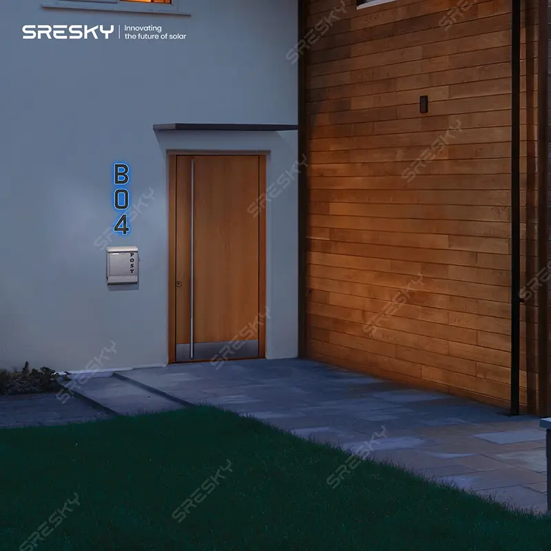 Rendering of blue light from Solar Letters & Number Lights 2