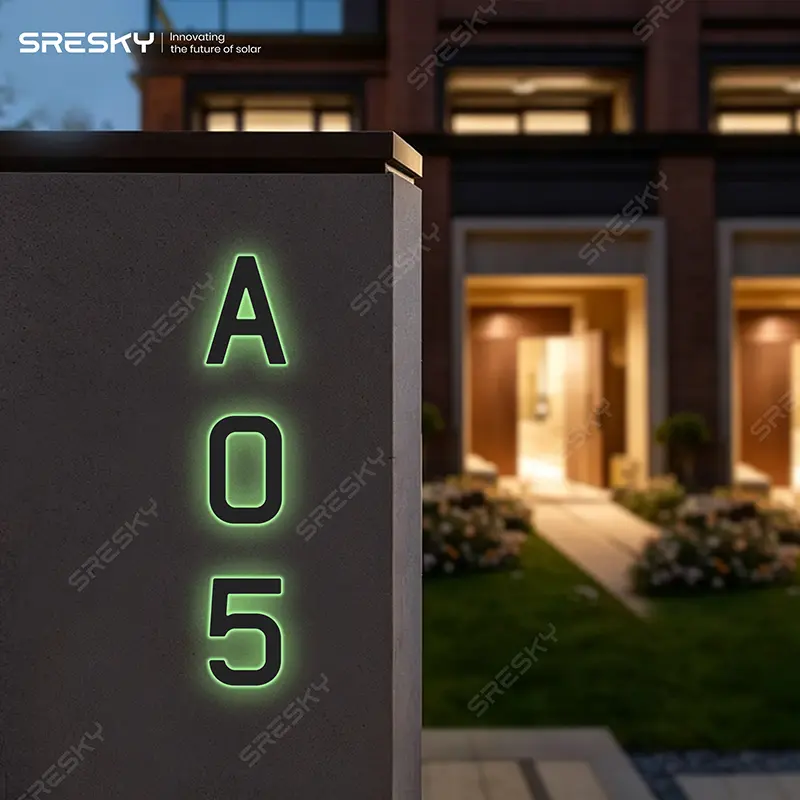 Rendering of green light from Solar Letters & Number Lights